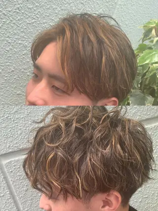 ショート カラー メンズ カット特化美容師 齋藤桐のヘアスタイル