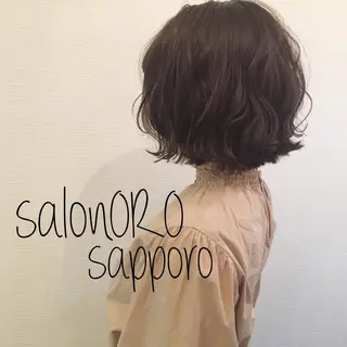 ミディアム カラー 池田 真由美のヘアスタイル