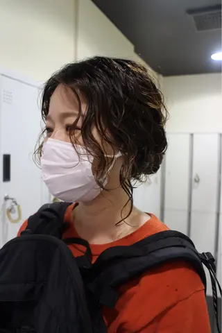 ミディアム パーマ カーリーパーマ/ 透明ｶﾗｰ/MIKUのヘアスタイル