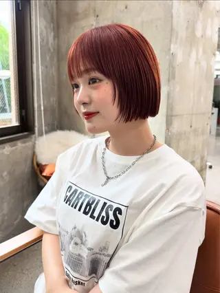 ショート カラー 松本優香/ボブ/ダ ブルカラー/髪質改善のヘアスタイル