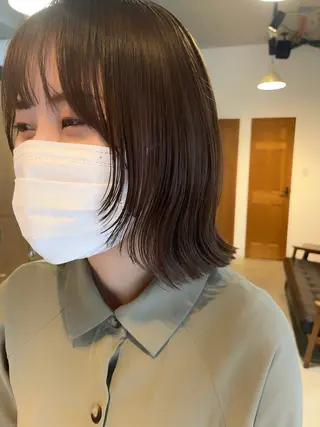 ミディアム カラー 中顔面短縮ｘ髪質改善 絹髪をつくる人｜大橋のヘアスタイル