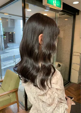 セミロング カラー 矢野 晃平のヘアスタイル