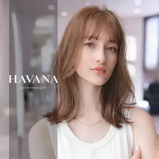 セミロング カラー HAVANA.天神 【レイヤー/ボブ】のヘアスタイル
