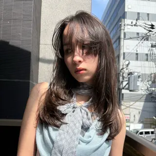 セミロング カラー レイヤー/髪質改善 Lond ambreのヘアスタイル