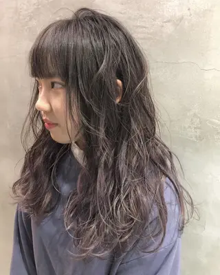 セミロング カラー 北間 寛哉のヘアスタイル