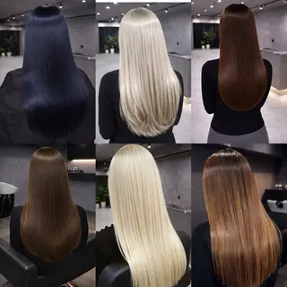 ロング カラー nameless髪質 改善ブリーチ心斎橋のヘアスタイル