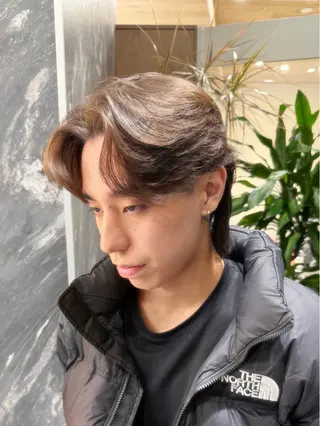ミディアム カラー パーマ メンズ 💈原宿指名No.1 センターパート💈のヘアスタイル