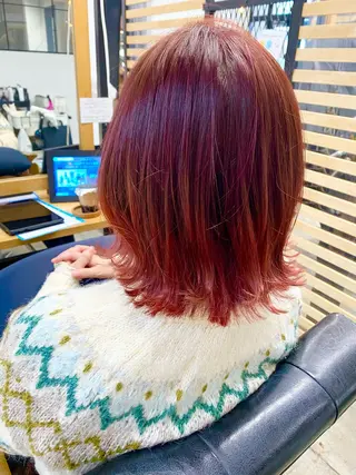 ミディアム カラー 艶髪🌟髪質改善✨ Zinaヤマダ チサのヘアスタイル