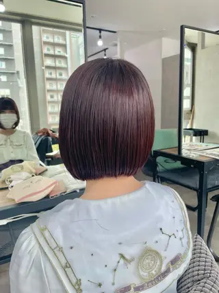 ショート カラー パーマ ヘアアレンジ メンズ キッズ ネイル マツエク・マツパ アイブロウ エビスザキレン／メン ズ／心斎橋🌳のヘアスタイル