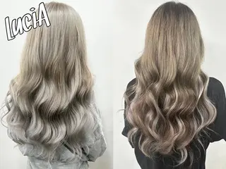 カラー ヘアアレンジ ロング エクステ LuciA\5900のヘアスタイル