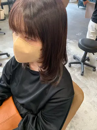 セミロング 古川 絵美のヘアスタイル