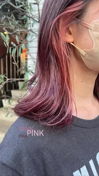 ミディアム カラー ヘアアレンジ 🌷ボブ/髪質改善 ストレートのヘアスタイル