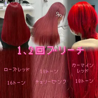 セミロング カラー ヘアアレンジ 🌈くれは🎨デザイ ン🌟ダメージレスのヘアスタイル