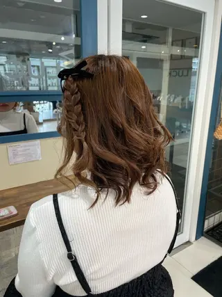 ミディアム ヘアアレンジ ♚Honoka♚ ヘアセットのヘアスタイル