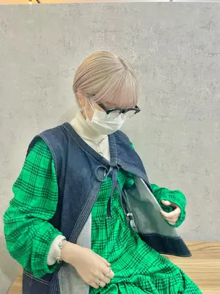 ショート カラー パーマ ヘアアレンジ メンズ キッズ ネイル マツエク・マツパ アイブロウ エビスザキレン／メン ズ／心斎橋🌳のヘアスタイル