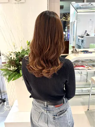 ロング パーマ デジタルパーマ 🌀ボブ　萩原　龍のヘアスタイル