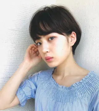 ショート カラー パーマ ✨透明感カラー✨髪質 改善✨国分魚生のヘアスタイル