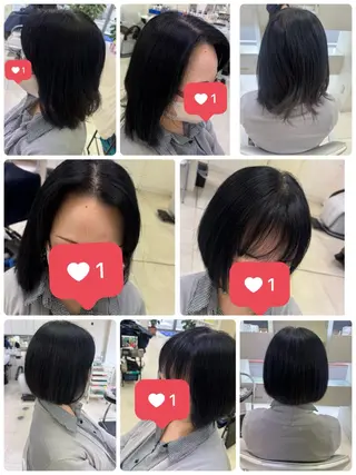 セミロング タカハシ リナのヘアスタイル