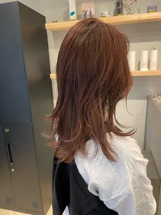 セミロング カラー hazuki 🌝のヘアスタイル