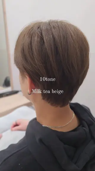 ショート メンズ 縮毛矯正をしている人 のためのカラーのヘアスタイル