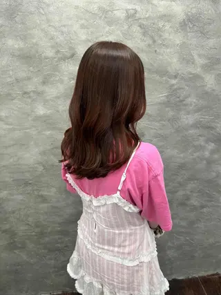 カラー ルプラボウ ふくい きなりのヘアスタイル
