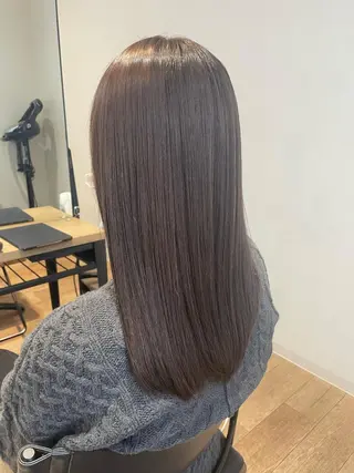 ミディアム カラー 耳つぼ/クロスパーマ /イシグロのヘアスタイル