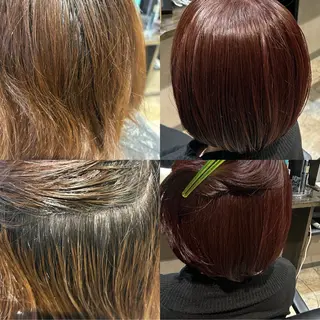 ミディアム カラー 濱田 里江のヘアスタイル