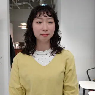 ミディアム パーマ ヘアアレンジ 🌐サトウ リョウ🌐のヘアスタイル