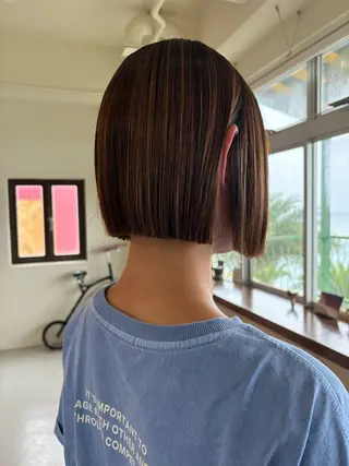 ショート ミディアムレイヤー/ 艶カラーNorikaのヘアスタイル