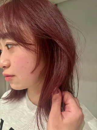 ミディアム 🐏Yuna＊透明感 ハイトーンカラー✨のヘアスタイル