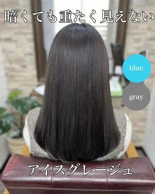 セミロング カラー 多賀 順平のヘアスタイル