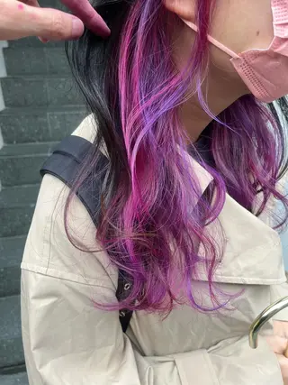 セミロング カラー 原宿サロン代表 デザインカラー伊藤卓のヘアスタイル