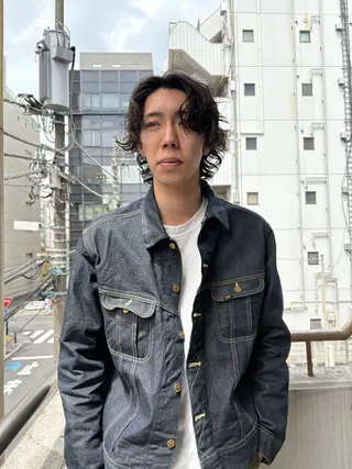 ミディアム パーマ メンズ パーマ/メンズパーマ /ボブパーマ/HYOのヘアスタイル