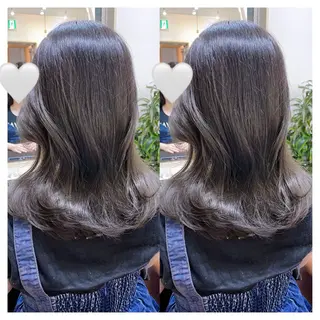 ミディアム カラー 村山 茉衣のヘアスタイル