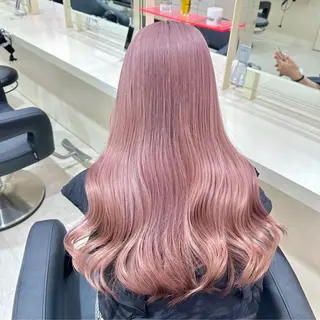 ロング カラー ヘアアレンジ 韓国レイヤー＆ピンク 艶髪🩶maikoのヘアスタイル