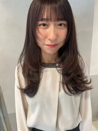 ミディアム カラー 高畑 恵莉 👒 暖色 / 艶髪 🧺のヘアスタイル