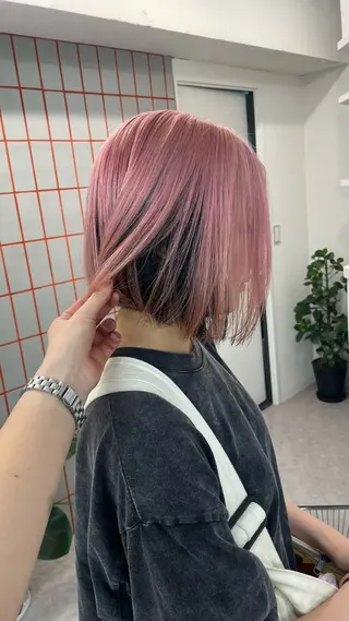 ショート カラー 💍モテる艶髪 透明感カラー💖のヘアスタイル