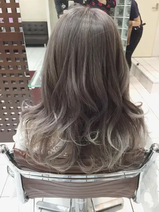 ミディアム カラー モテ髪透明感❤️ デイズヘアカラーのヘアスタイル