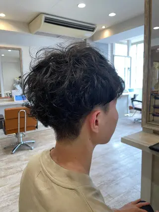 ショート パーマ メンズ 小顔/似合わせカット 杉山莉菜のヘアスタイル