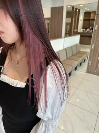 ロング カラー 【複雑履歴ブリーチ】 中村　玲仁のヘアスタイル