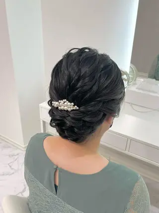 ミディアム ヘアアレンジ ヘアセット専門店 Rのヘアスタイル