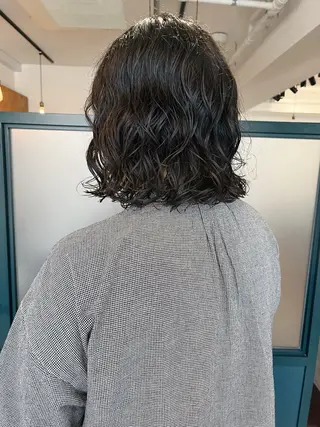 ミディアム パーマ 暖色/パーマ 🌼クニトウメイのヘアスタイル