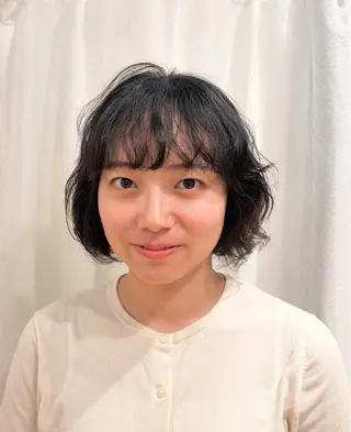 ミディアム カラー パーマ 森山 陽菜のヘアスタイル
