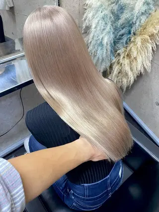 ロング カラー ⭕️ダメージレス特化 髪質改善🥇丸山憲人のヘアスタイル