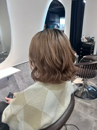 ミディアム ヘアアレンジ ブリーチ/エクステ/ 新宿/アリルのヘアスタイル