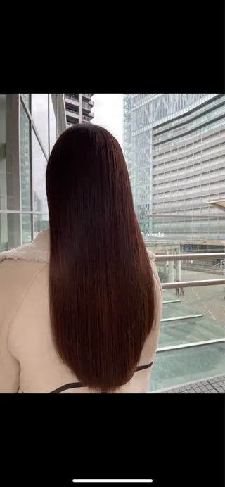 ロング パーマ k-twoたき✨艶感 カラー/美髪矯正のヘアスタイル