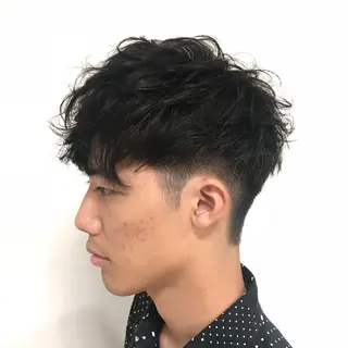 ショート パーマ メンズ Vir by browのヘアスタイル