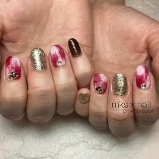 ネイル mks＊nail //  枚方長尾のネイルデザイン