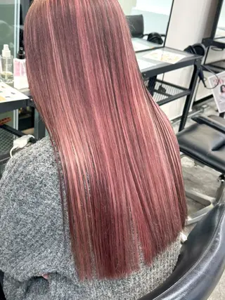 セミロング カラー ヘアアレンジ 顔周りカット×透明感 カラー💫AINAのヘアスタイル