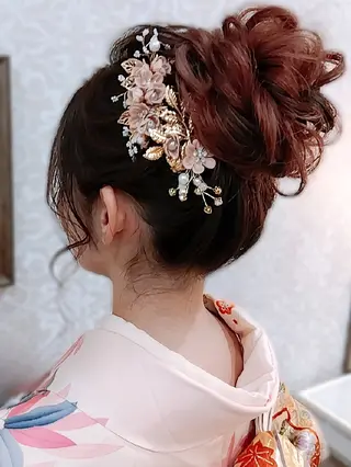 ロング ヘアアレンジ ヘアセット❤️着付け Akaneのヘアスタイル